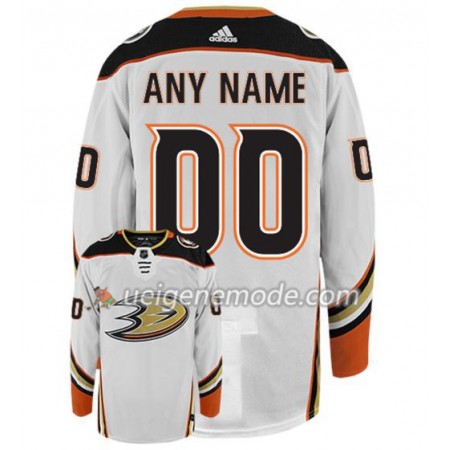 Herren Eishockey Anaheim Ducks Trikot Custom Adidas Weiß Authentic